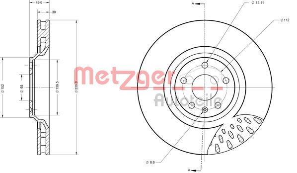 METZGER Тормозной диск 6110631