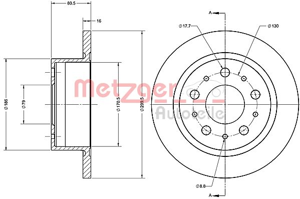 METZGER Тормозной диск 6110647