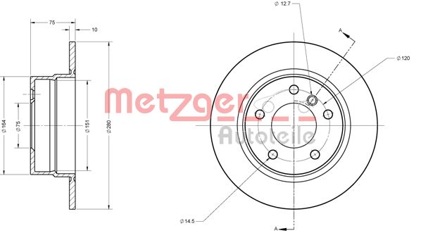 METZGER Тормозной диск 6110649