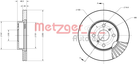 METZGER Тормозной диск 6110660