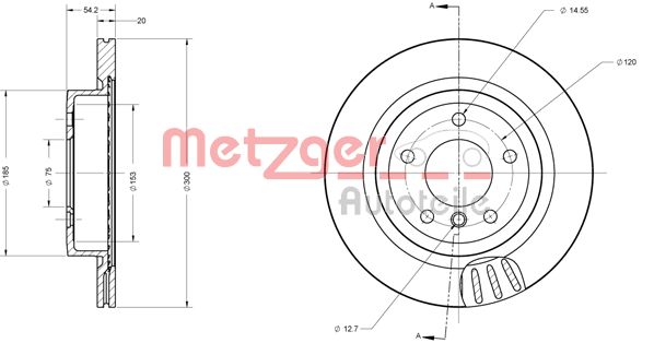METZGER Тормозной диск 6110673