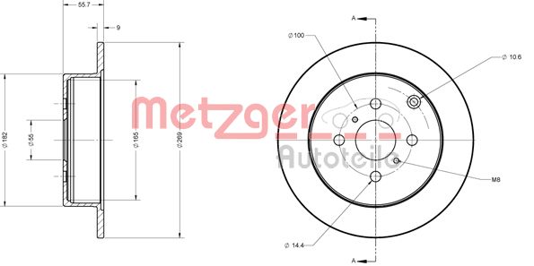METZGER Тормозной диск 6110710
