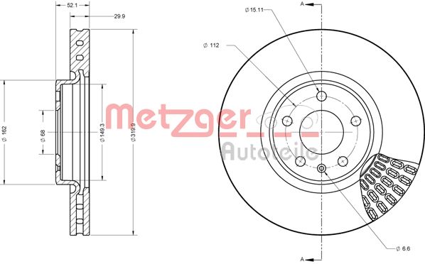 METZGER Тормозной диск 6110716