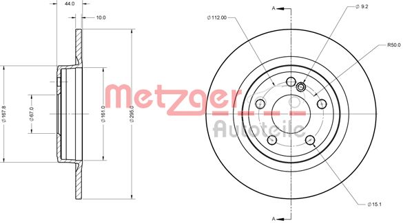 METZGER Тормозной диск 6110732