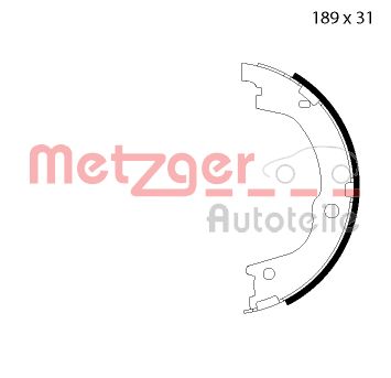 METZGER Piduriklotside komplekt,seisupidur MG 127