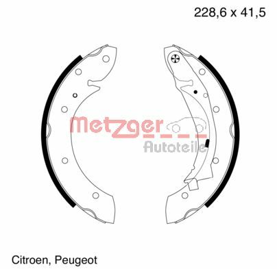 METZGER Комплект тормозных колодок MG 641