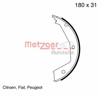 METZGER Piduriklotside komplekt,seisupidur MG 667