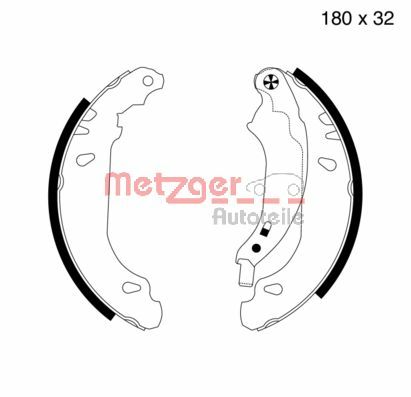 METZGER Piduriklotside komplekt MG 719