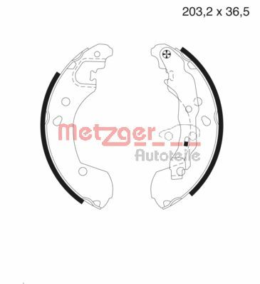 METZGER Piduriklotside komplekt MG 985
