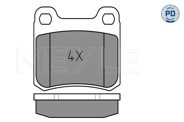 MEYLE Комплект тормозных колодок, дисковый тормоз 025 206 8715/PD