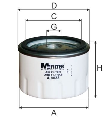 MFILTER Õhufilter, turbokompressor A 8033