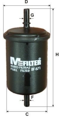 MFILTER Топливный фильтр BF 671