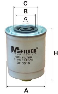 MFILTER Kütusefilter DF 3518