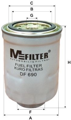MFILTER Kütusefilter DF 690