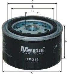 MFILTER Масляный фильтр TF 315