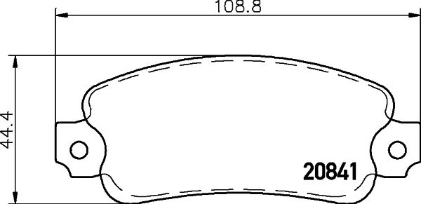 MINTEX Комплект тормозных колодок, дисковый тормоз MDB1088