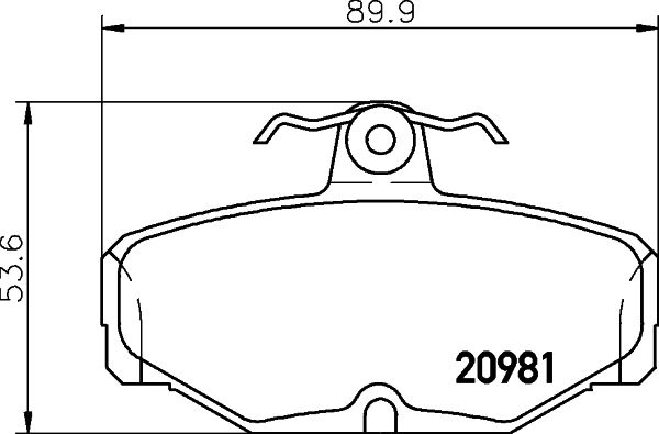 MINTEX Piduriklotsi komplekt,ketaspidur MDB1287