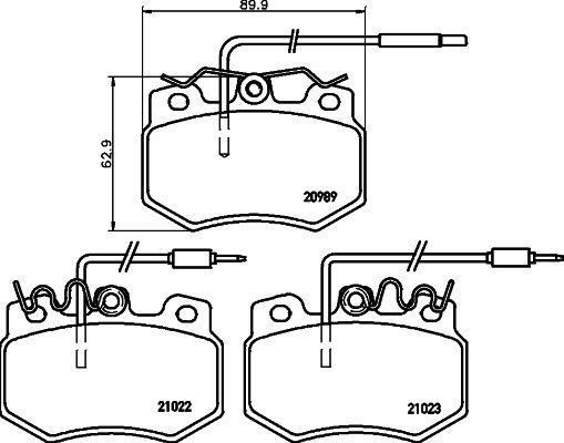MINTEX Комплект тормозных колодок, дисковый тормоз MDB1327
