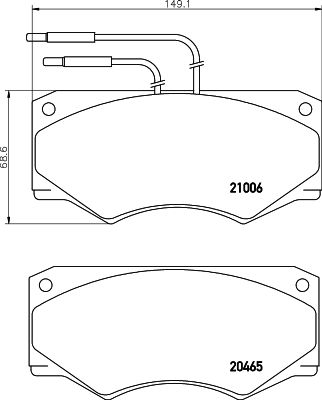 MINTEX Piduriklotsi komplekt,ketaspidur MDB1340