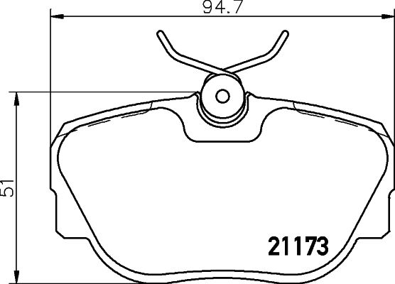 MINTEX Piduriklotsi komplekt,ketaspidur MDB1401