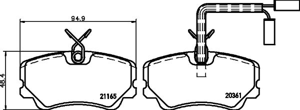 MINTEX Комплект тормозных колодок, дисковый тормоз MDB1403