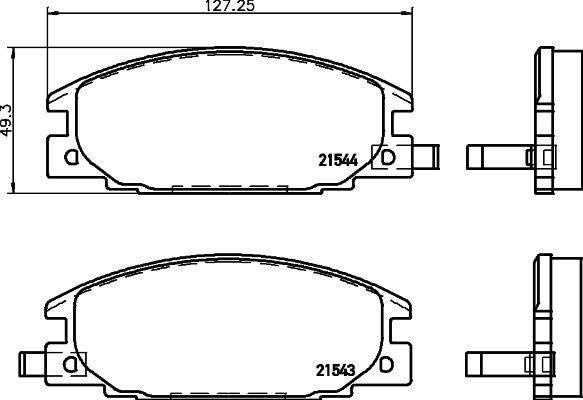 MINTEX Piduriklotsi komplekt,ketaspidur MDB1421