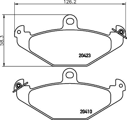 MINTEX Piduriklotsi komplekt,ketaspidur MDB1445