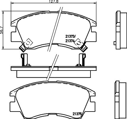 MINTEX Комплект тормозных колодок, дисковый тормоз MDB1446