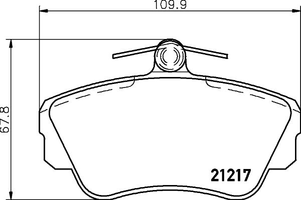 MINTEX Piduriklotsi komplekt,ketaspidur MDB1466