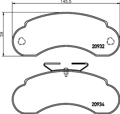 MINTEX Piduriklotsi komplekt,ketaspidur MDB1470