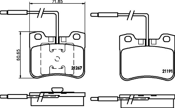 MINTEX Комплект тормозных колодок, дисковый тормоз MDB1557