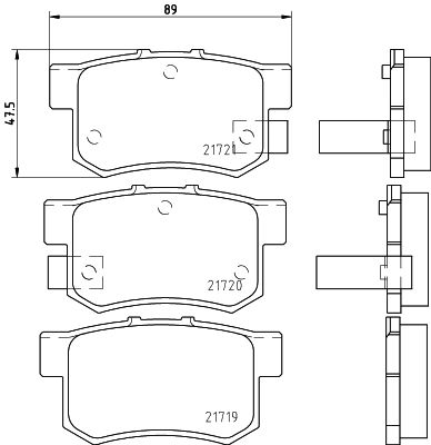 MINTEX Комплект тормозных колодок, дисковый тормоз MDB1564