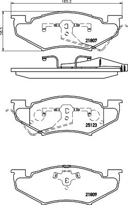MINTEX Комплект тормозных колодок, дисковый тормоз MDB1604