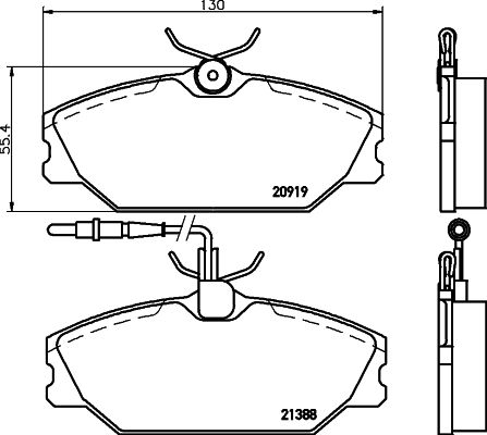 MINTEX Комплект тормозных колодок, дисковый тормоз MDB1613