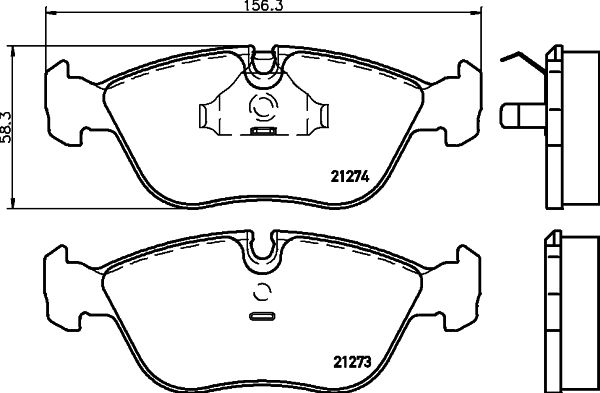 MINTEX Piduriklotsi komplekt,ketaspidur MDB1614