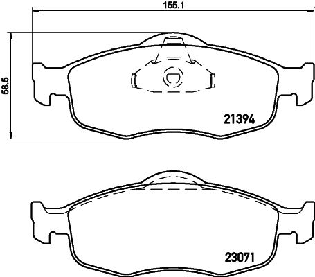 MINTEX Комплект тормозных колодок, дисковый тормоз MDB1620