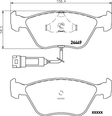 MINTEX Комплект тормозных колодок, дисковый тормоз MDB1637