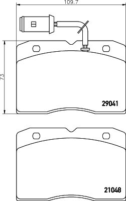 MINTEX Комплект тормозных колодок, дисковый тормоз MDB1644