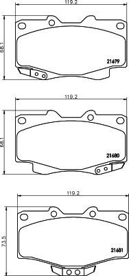 MINTEX Piduriklotsi komplekt,ketaspidur MDB1647