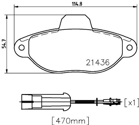 MINTEX Комплект тормозных колодок, дисковый тормоз MDB1666