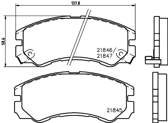 MINTEX Piduriklotsi komplekt,ketaspidur MDB1685