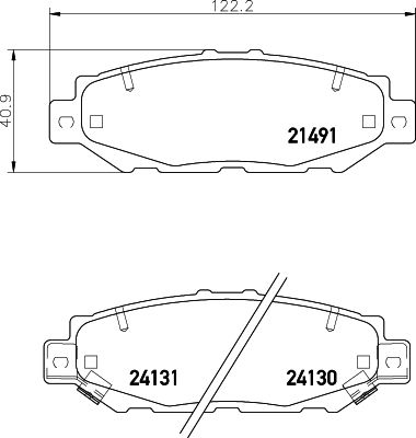 MINTEX Piduriklotsi komplekt,ketaspidur MDB1710