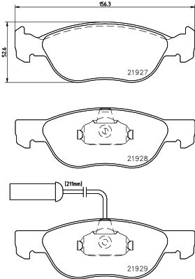 MINTEX Комплект тормозных колодок, дисковый тормоз MDB1734