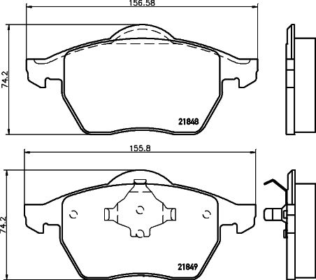 MINTEX Комплект тормозных колодок, дисковый тормоз MDB1741
