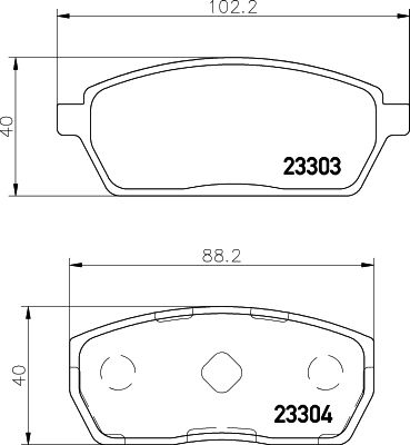 MINTEX Комплект тормозных колодок, дисковый тормоз MDB1761