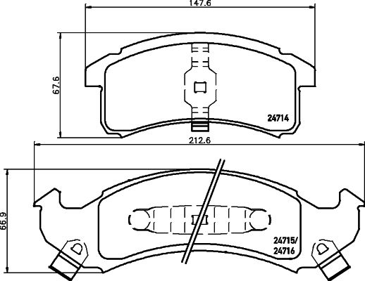 MINTEX Piduriklotsi komplekt,ketaspidur MDB1792