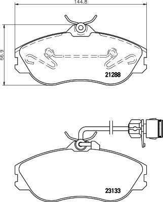 MINTEX Комплект тормозных колодок, дисковый тормоз MDB1820
