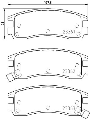 MINTEX Комплект тормозных колодок, дисковый тормоз MDB1825