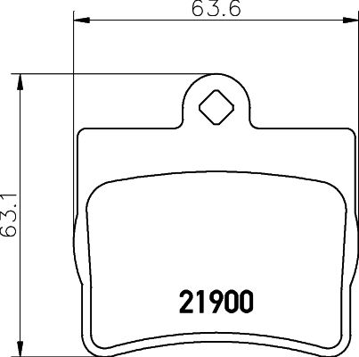 MINTEX Комплект тормозных колодок, дисковый тормоз MDB1858