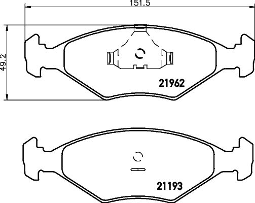 MINTEX Комплект тормозных колодок, дисковый тормоз MDB1912